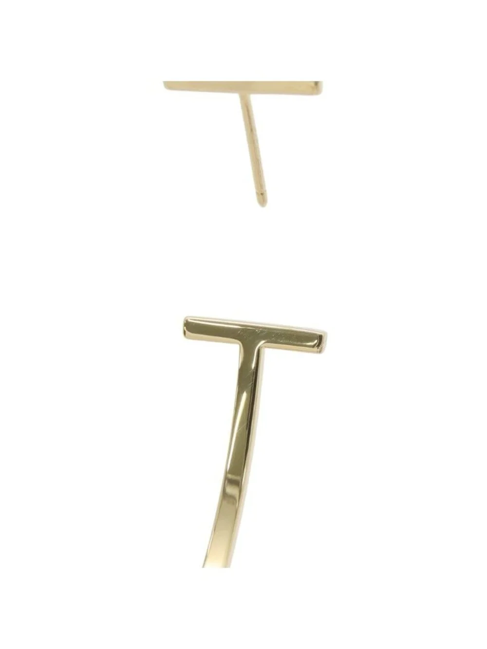 Tiffany & Co Earrings T Wire Hoop Extra Large 18k Yellow Gold